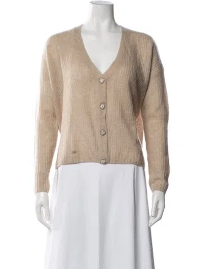 Pre-owned Max & Moi Cashmere V-neck Sweater In Blue