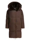 Max & Moi Danae Padded Hooded Coat In Brown