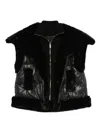 Max & Moi Divana Faux-fur Quilted Gilet In Black