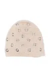 Max & Moi Eyelet-embellished Beanie In Neutral
