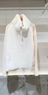 Max&moi Faux Fur Jacket In White