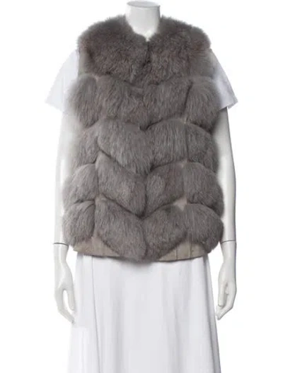 Pre-owned Max & Moi Fox Vest In Grey