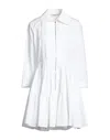 Max & Moi Lederer Woman Mini Dress White Size 6 Cotton, Viscose In White