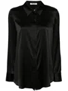 Max & Moi Levy Satin Shirt In Black