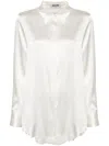 Max & Moi Levy Satin Shirt In White