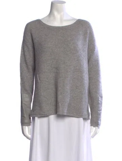 Pre-owned Max & Moi Merino Wool Crew Neck Sweater In Grey