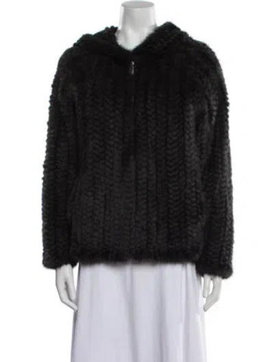 Pre-owned Max & Moi Mink Fur Jacket In Black