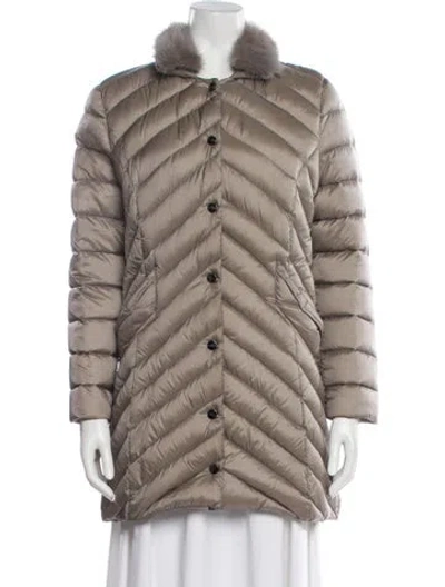 Pre-owned Max & Moi Nylon Down Jacket In Gray