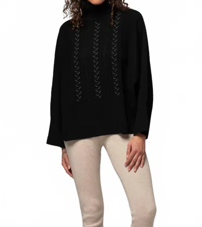 Max & Moi Parfaite Turtleneck Sweater In Black