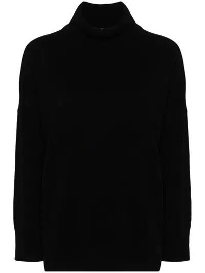 Max & Moi Praire Roll-neck Jumper In Black
