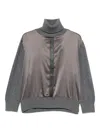Max & Moi Pumpky Roll-neck Sweater In Gray
