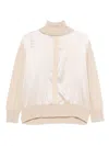 Max & Moi Pumpky Turtleneck Sweater In Neutral