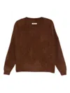 Max & Moi Round-neck Sweater In Brown