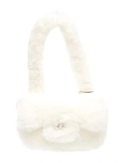 Pre-owned Max & Moi Shearling Shoulder Bag W/ Tags In Neutrals