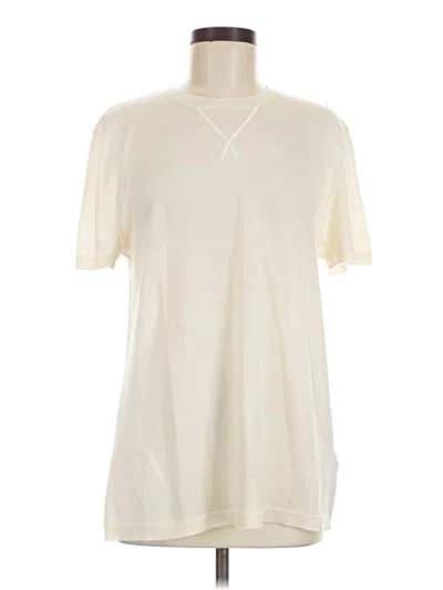 Pre-owned Max & Moi Short Sleeve Top Ivory Crew Neck Tops