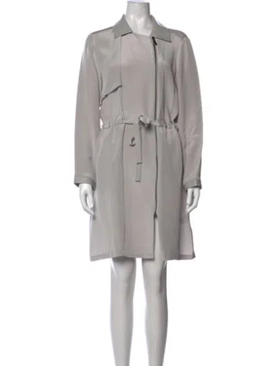 Pre-owned Max & Moi Silk Mini Dress In Grey