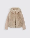 Max&moi Sleeveless Jacket In Shearling In Brown