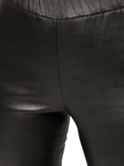 Max & Moi Stretch Leather Leggings With High Elastic Waistband In Black