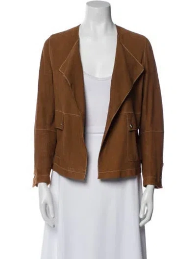 Pre-owned Max & Moi Suede Blazer In Brown