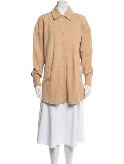 Pre-owned Max & Moi Suede Jacket In Neutrals