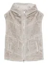 Max & Moi Valora Faux-fur Gilet In Neutral