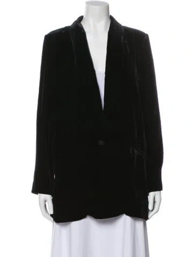 Pre-owned Max & Moi Velvet Blazer In Black