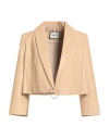 Max & Moi Woman Blazer Sand Size 6 Lambskin