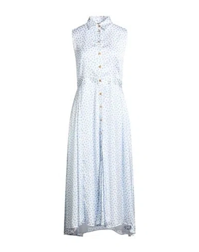 Max & Moi Woman Maxi Dress Azure Size 10 Polyester In Blue