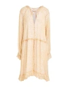 Max & Moi Woman Midi Dress Sand Size 10 Silk In Yellow