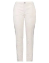 Max & Moi Woman Pants Cream Size 8 Cotton, Elastane In White