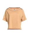 Max & Moi Woman T-shirt Camel Size L Cotton