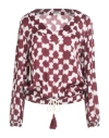 Max & Moi Woman Top Burgundy Size 12 Viscose