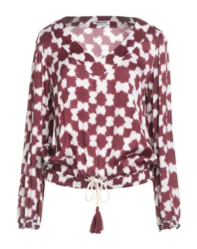 Max & Moi Woman Top Burgundy Size 12 Viscose