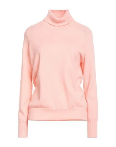 Max & Moi Woman Turtleneck Salmon Pink Size L Cashmere