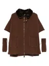 Max & Moi Zip-up Cardi-coat In Black