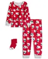 MAX & OLIVIA BABY AND TODDLER BOYS SNUG FIT 3-PIECE PAJAMA SET