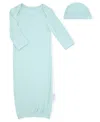 Max & Olivia Baby Boys 2-piece Rib Gown And Hat Set In Green