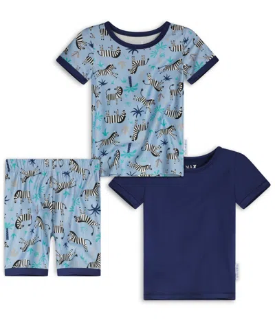 Max & Olivia Baby Boys Three Piece Snug Fit Pajama Set In Navy