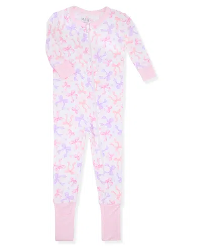 Max & Olivia Baby Girls Printed Coverall With Convertible Footie In Pink
