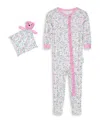 MAX & OLIVIA BABY GIRLS SNUG FIT COVERALL ONE PIECE WITH MATCHING BLANKIE