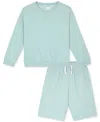 Max & Olivia Big Boys Long-sleeve Shorts Pajama Set In Green