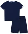 Max & Olivia Big Boys Waffle Thermal Top & Shorts Pajama Set