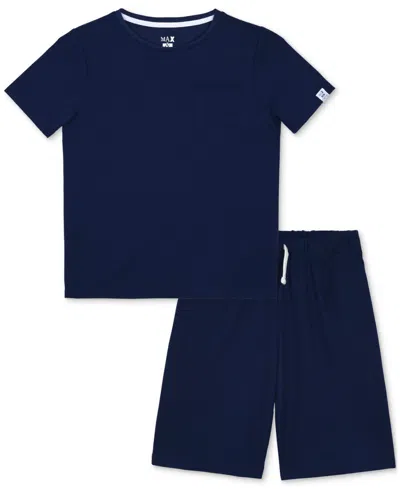 Max & Olivia Kids' Big Boys Waffle Thermal Top & Shorts Pajama Set