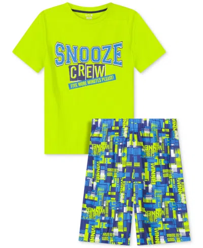 Max & Olivia Kids' Max And Olivia Boys 2-pc. Lime Snooze Tee & Short Pajama Set