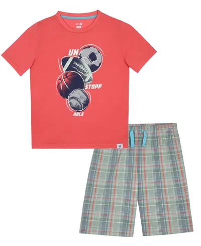 Max & Olivia Kids' Boys' 6-18 All Sports Top And Pants, 2-piece Set In Orange
