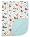 Max & Olivia Newborn Reversible Swaddle Blanket In Green