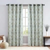 Max Blackout Baylor Print Grommet Top Energy Saving 100% Blackout Single Curtain Panel In Sand