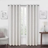 Max Blackout Campbell Geo Jacquard Grommet Top Energy Saving 100% Blackout Single Curtain Panel In Sand