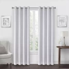 Max Blackout Campbell Grommet Top Energy Saving 100% Blackout Single Curtain Panel In White