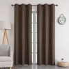 Max Blackout Emerson Solid Grommet Top 100% Blackout Single Curtain Panel In Brown